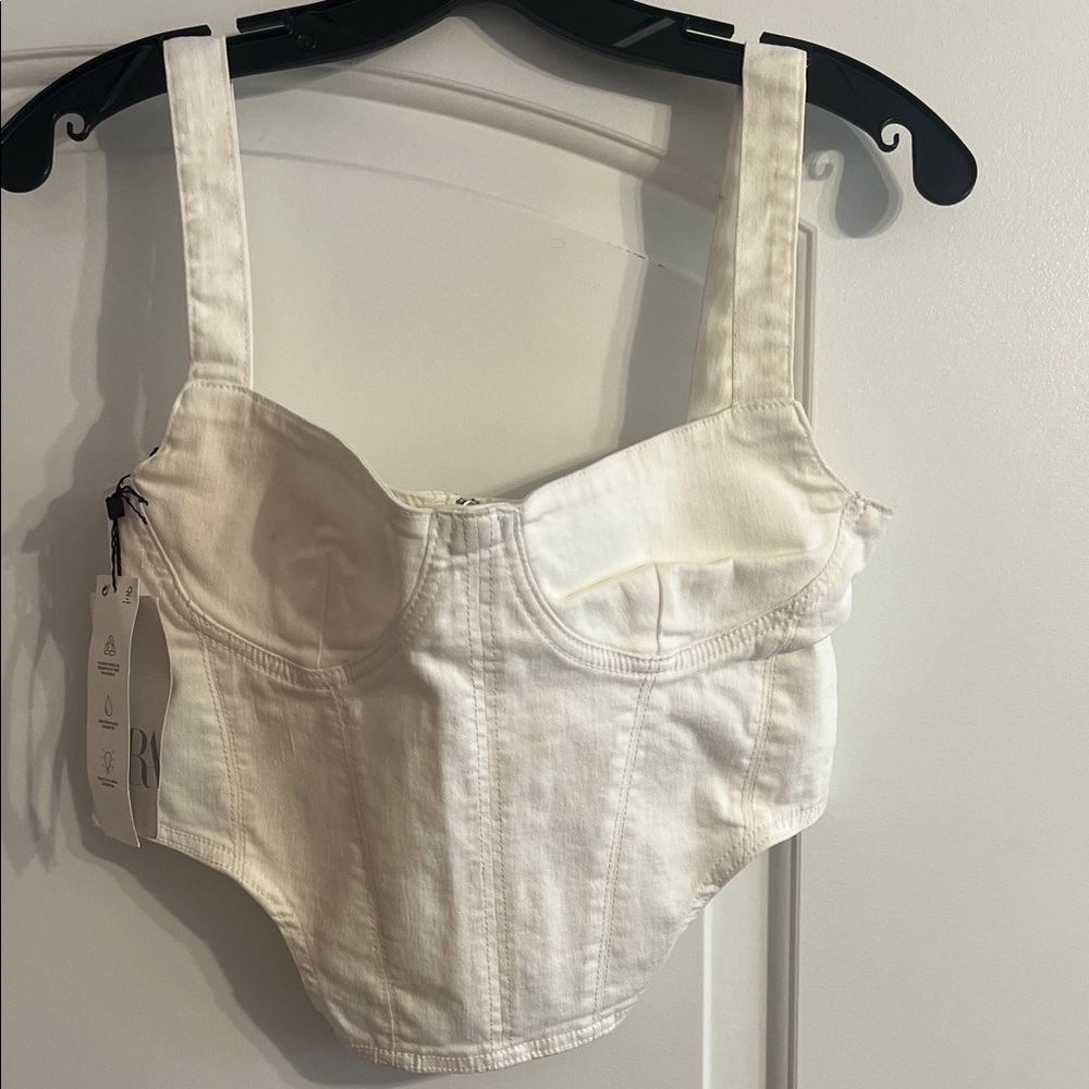 Zara White Corset Top